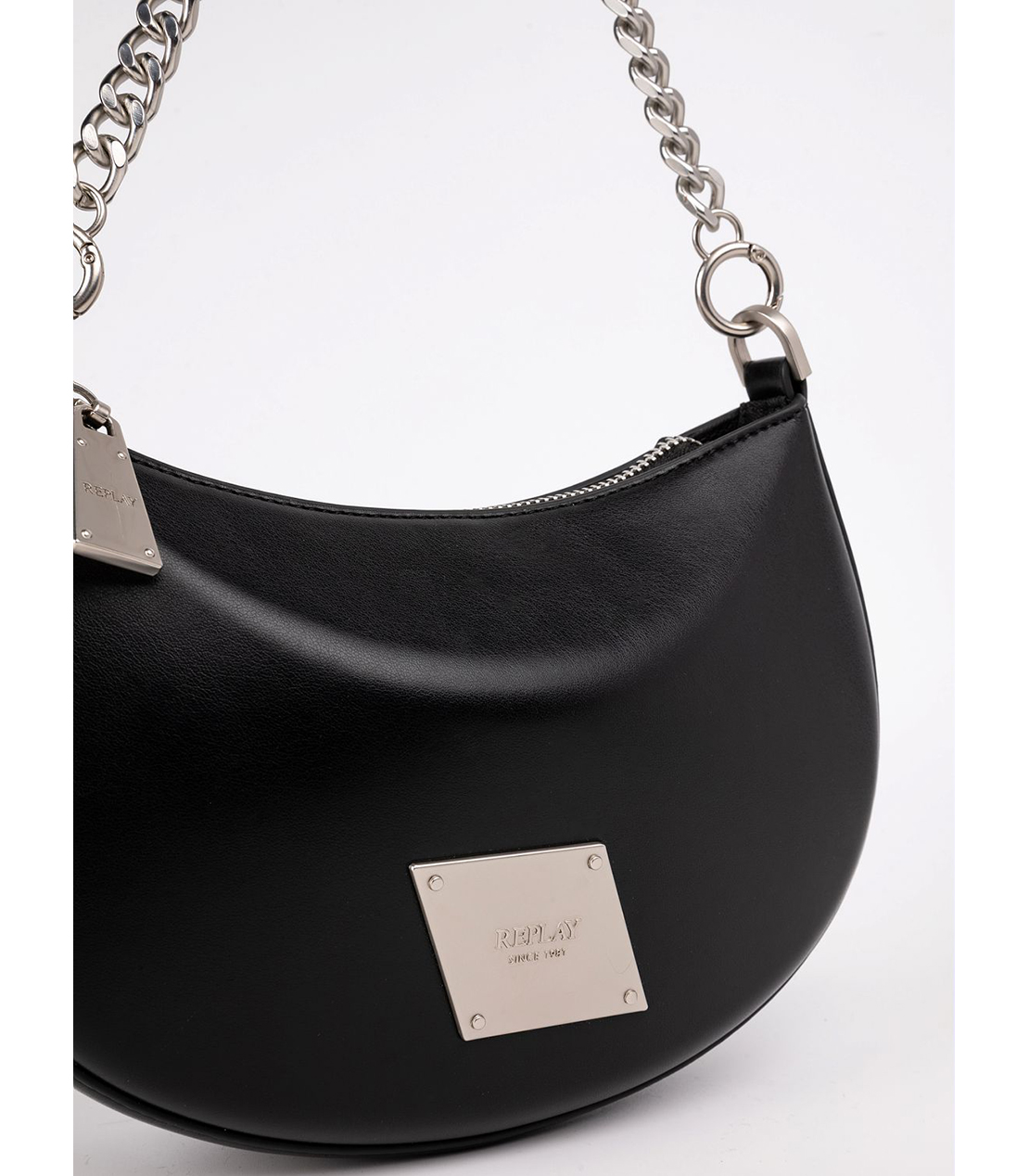 チェーンハンドル付きミニホーボーバッグ 詳細画像 ブラック 5